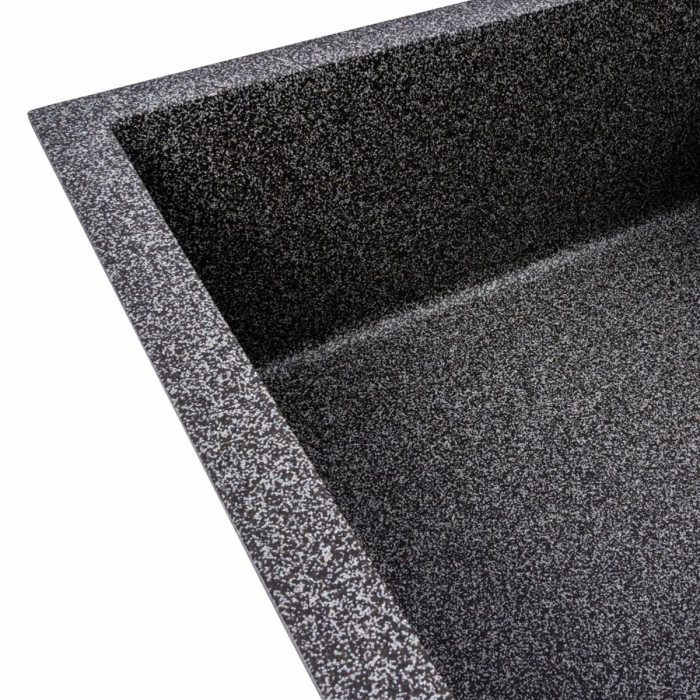 Valeso Calypso 7950 graphite – 79 cm rectangular sink for kitchen countertops with a dish drying platform and a large bowl