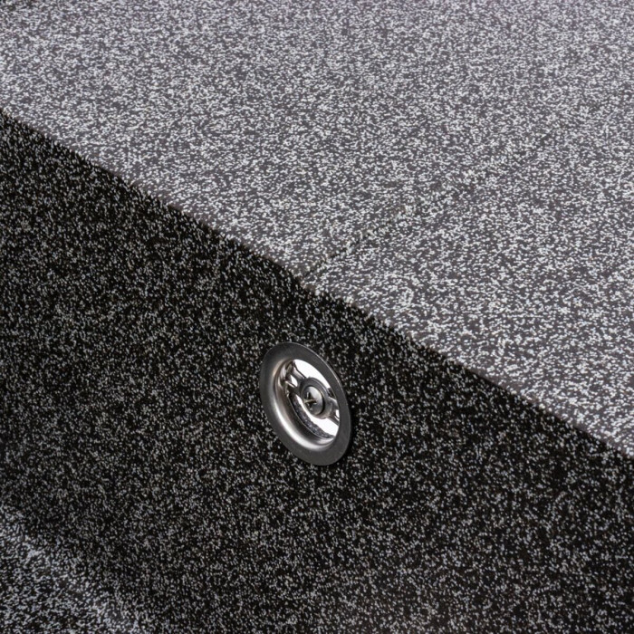 Valeso Calypso 7950 graphite – 79 cm rectangular sink for kitchen countertops with a dish drying platform and a large bowl