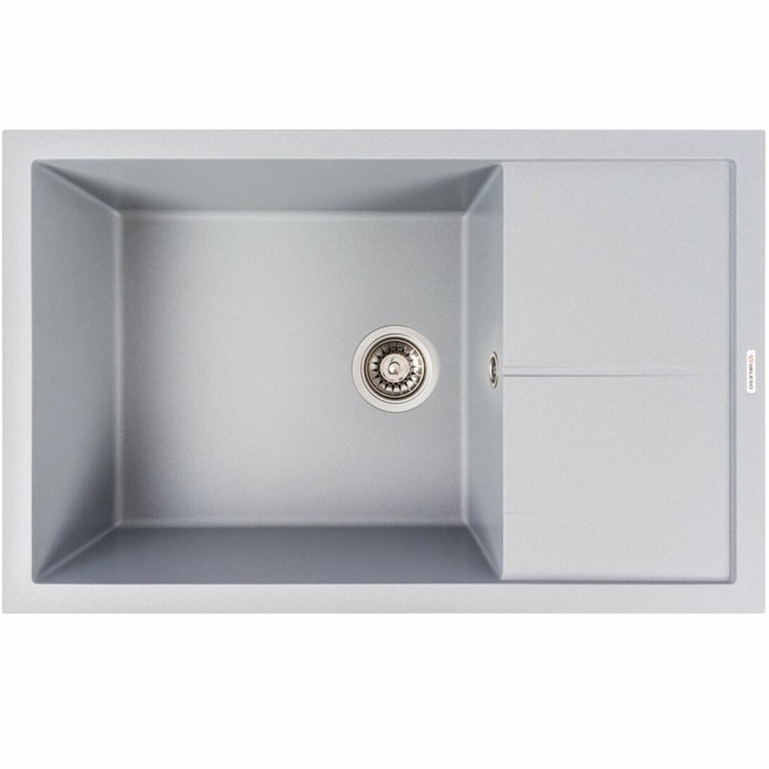 Valeso Calypso 7950 grey metallic – 79/50 cm inset composite sink based on natural quartz