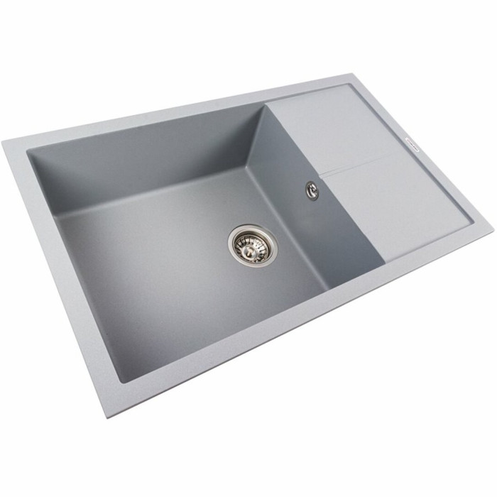 Valeso Calypso 7950 grey metallic – 79/50 cm inset composite sink based on natural quartz