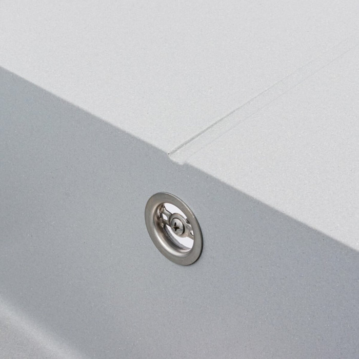 Valeso Calypso 7950 grey metallic – 79/50 cm inset composite sink based on natural quartz