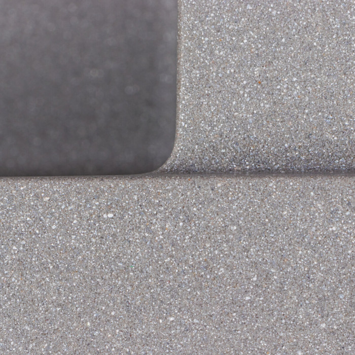 Valeso Calypso 7950 monsoon grey – inset sink for kitchen countertops; artificial stone; 79/50 cm with a dish drying wing