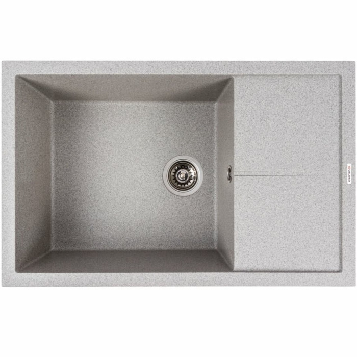 Valeso 7950 Calypso grey – 79 cm symmetrical composite sink with a matte surface; spacious 49/44 cm bowl