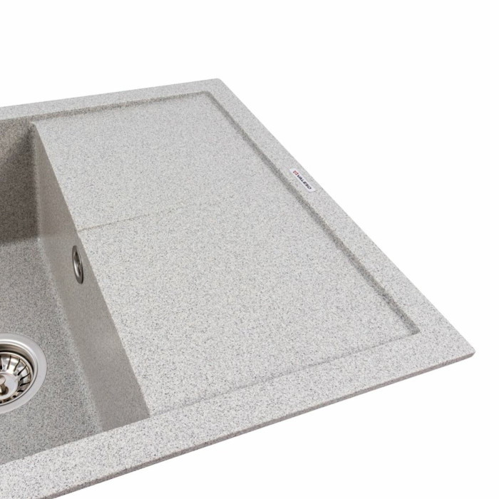 Valeso 7950 Calypso grey – 79 cm symmetrical composite sink with a matte surface; spacious 49/44 cm bowl