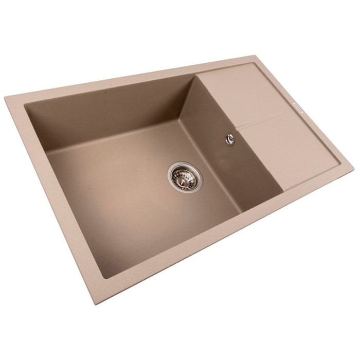 Valeso Calypso 7950 titanium - 79 by 50 cm matte artificial stone sink