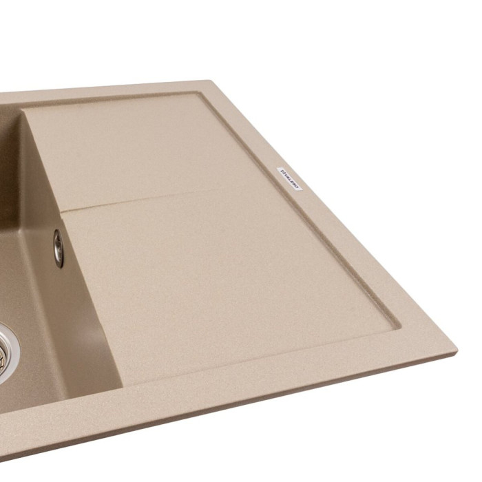 Valeso Calypso 7950 titanium - 79 by 50 cm matte artificial stone sink