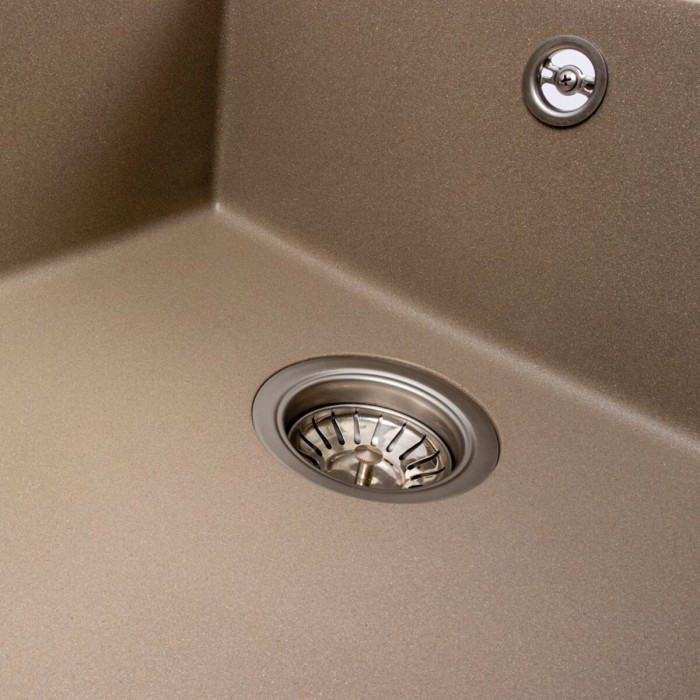 Valeso Calypso 7950 titanium - 79 by 50 cm matte artificial stone sink