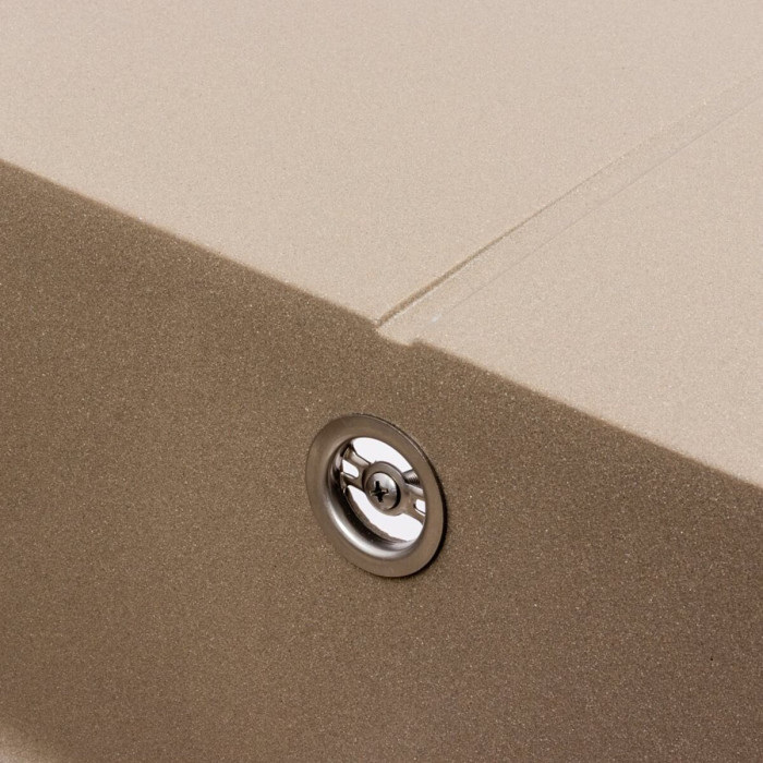 Valeso Calypso 7950 titanium - 79 by 50 cm matte artificial stone sink