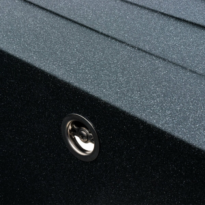 Valeso Cascada 7050 anthracite – 70 cm inset quartz sink for kitchen countertops with a unique textured wing