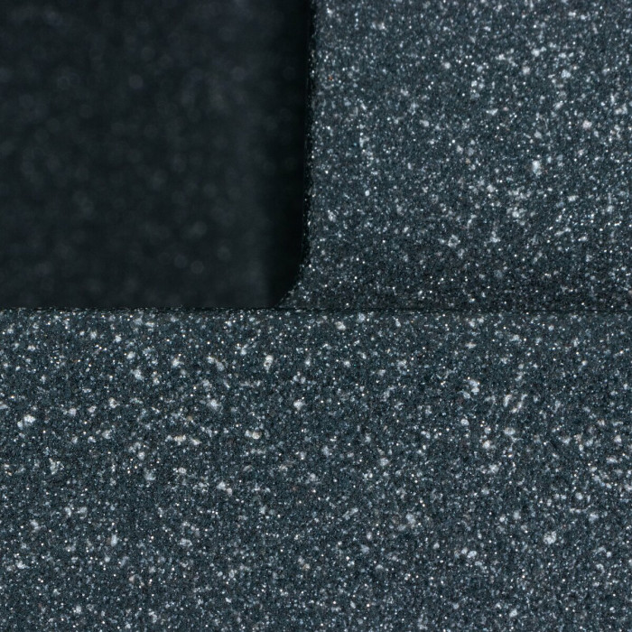 Valeso Cascada 7050 anthracite – 70 cm inset quartz sink for kitchen countertops with a unique textured wing