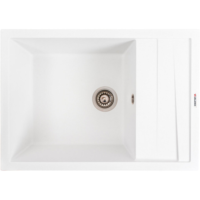 Valeso Cascada 7050 Snow White — 70 cm granite sink made of solid composite material