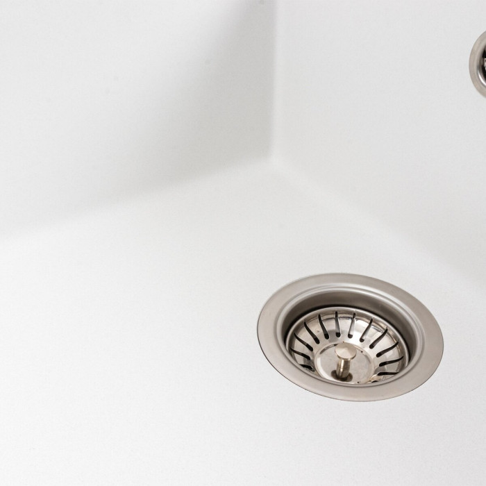 Valeso Cascada 7050 Snow White — 70 cm granite sink made of solid composite material