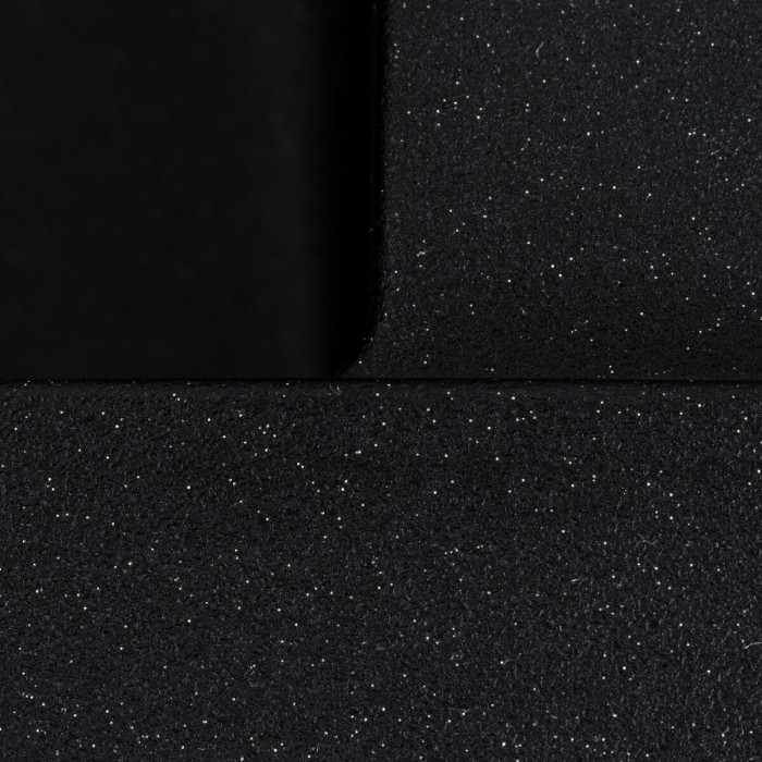 Valeso Cascada 7050 black metallic – 70 cm rectangular inset sink for the kitchen; made of artificial granite based on natural quartz