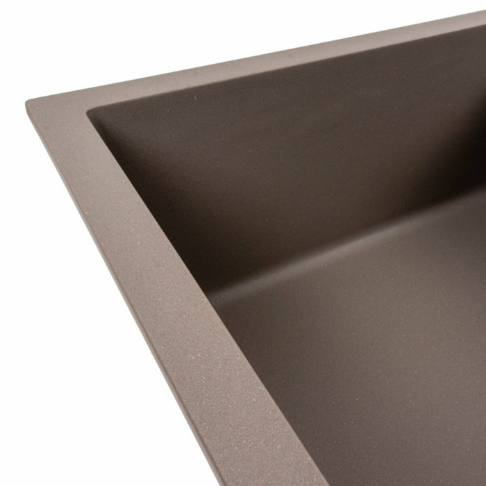 Valeso Cascada 7050 dune — rectangular granite sink 70 cm with drainer