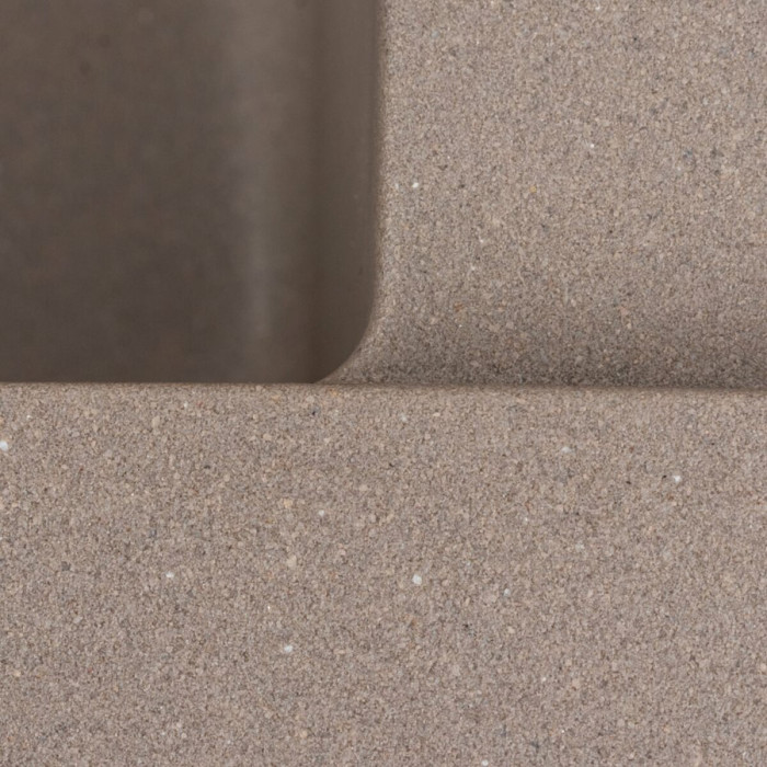 Valeso Cascada 7050 dune — rectangular granite sink 70 cm with drainer