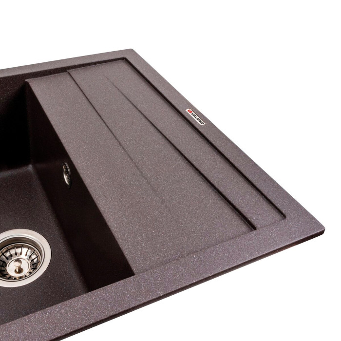 Valeso Cascada 7050 гренадин - мойка гранитная кухонная 70 см с сушилкой