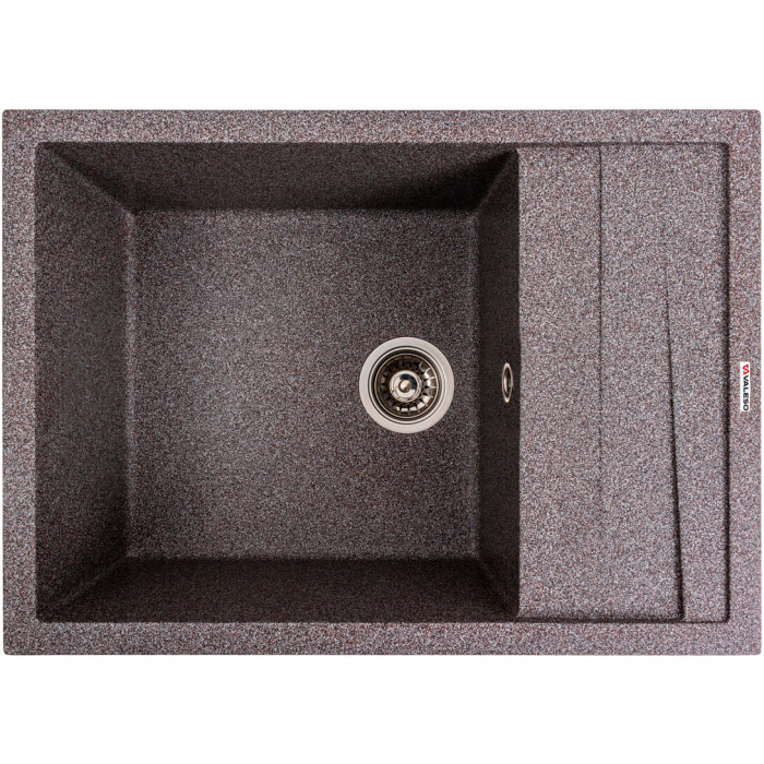 Valeso 7050 Cascada mix, made of artificial granite (80% quartz) with a unique wing texture; 70 cm wide with a 20 cm deep bowl