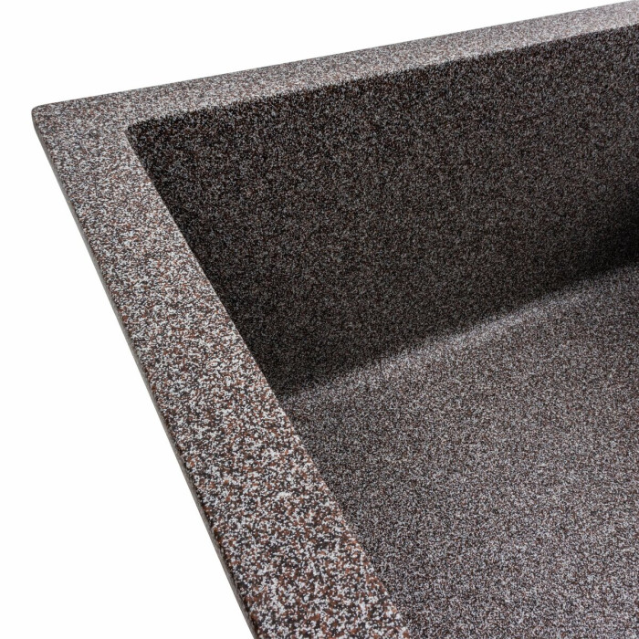 Valeso 7050 Cascada mix, made of artificial granite (80% quartz) with a unique wing texture; 70 cm wide with a 20 cm deep bowl