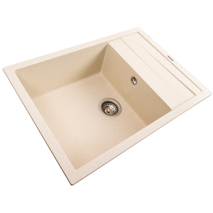 Valeso Cascada 7050 sand - kitchen 70 cm sink made of artificial stone in sand color