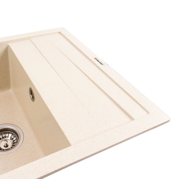Valeso Cascada 7050 sand - kitchen 70 cm sink made of artificial stone in sand color