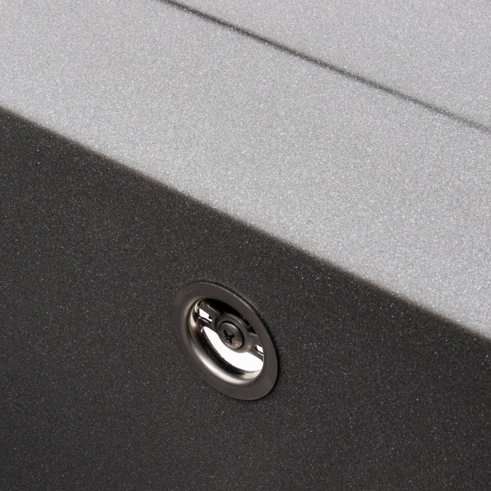 Valeso Cascada 7050 grey monsoon — inset quartz sink 70 by 50 cm with a wing