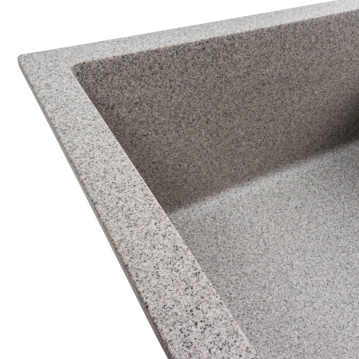 Valeso Cascada 7050 серый - кухонная мойка 70 см гранитная с сушилкой