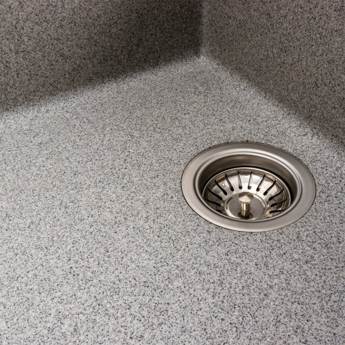 Valeso Cascada 7050 серый - кухонная мойка 70 см гранитная с сушилкой