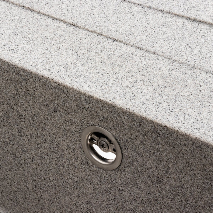 Valeso Cascada 7050 серый - кухонная мойка 70 см гранитная с сушилкой