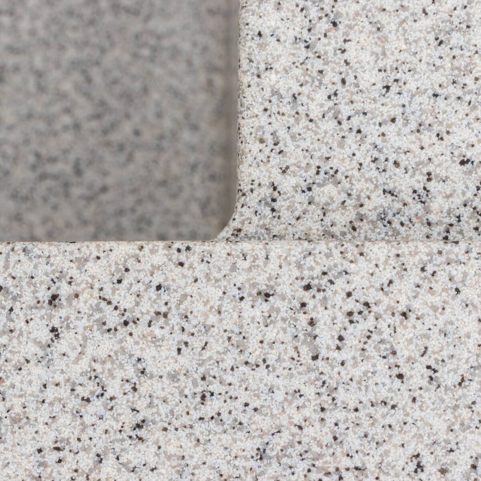 Valeso Cascada 7050 серый - кухонная мойка 70 см гранитная с сушилкой