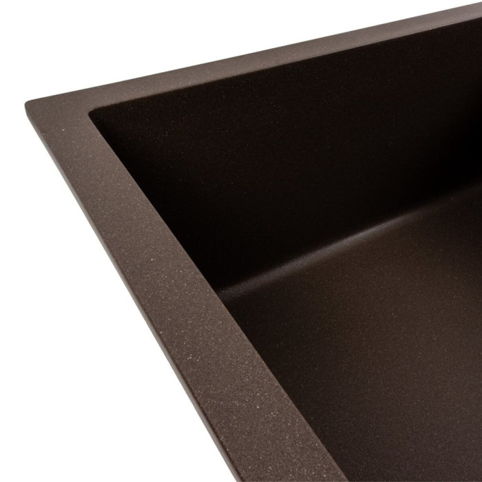 Valeso Cascada 7050 Dark Rock – 70 cm quartz kitchen sink with drainer