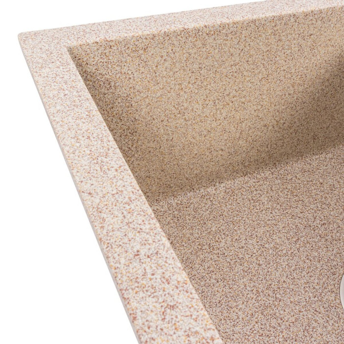 Valeso Cripta 6550 Caramel — granite kitchen sink 650×500 mm