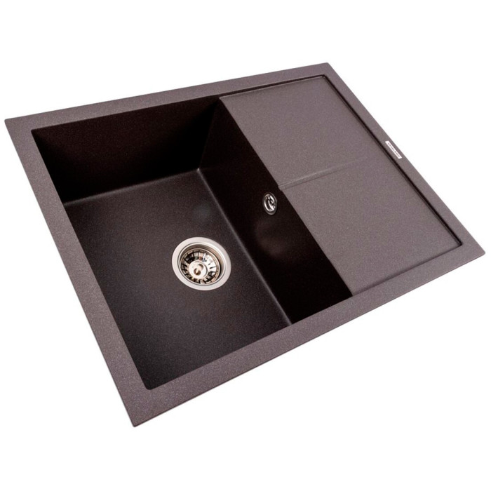 Valeso Cripta 6550 grenadine - granite kitchen sink 65 by 50 cm with wing