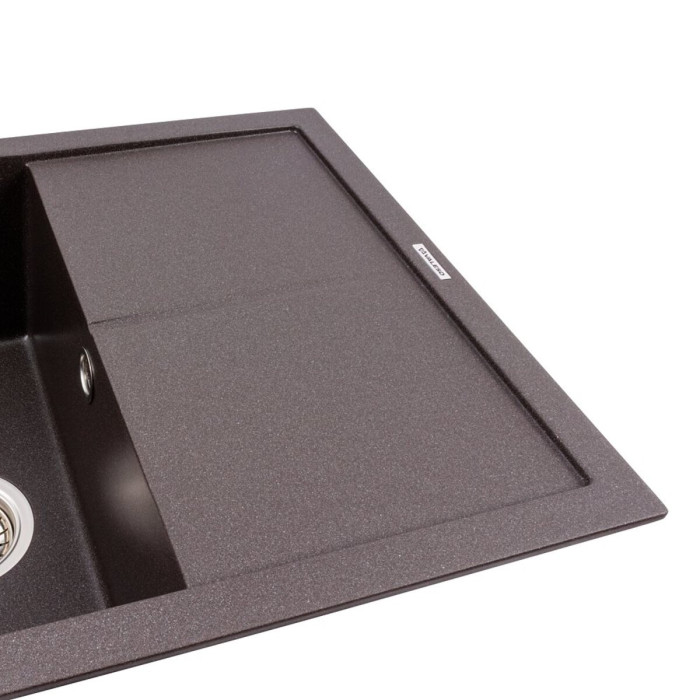 Valeso Cripta 6550 grenadine - granite kitchen sink 65 by 50 cm with wing