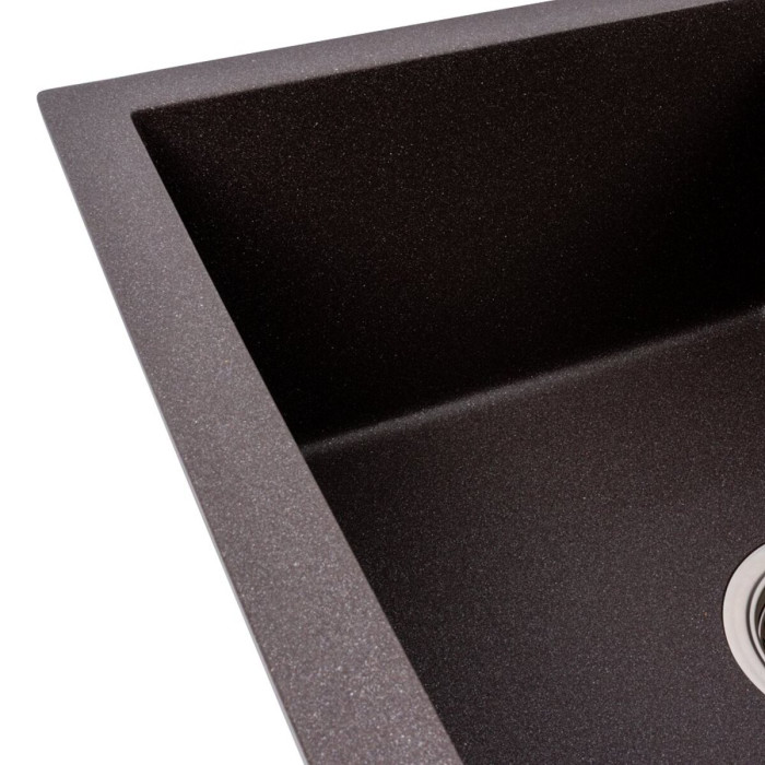 Valeso Cripta 6550 grenadine - granite kitchen sink 65 by 50 cm with wing