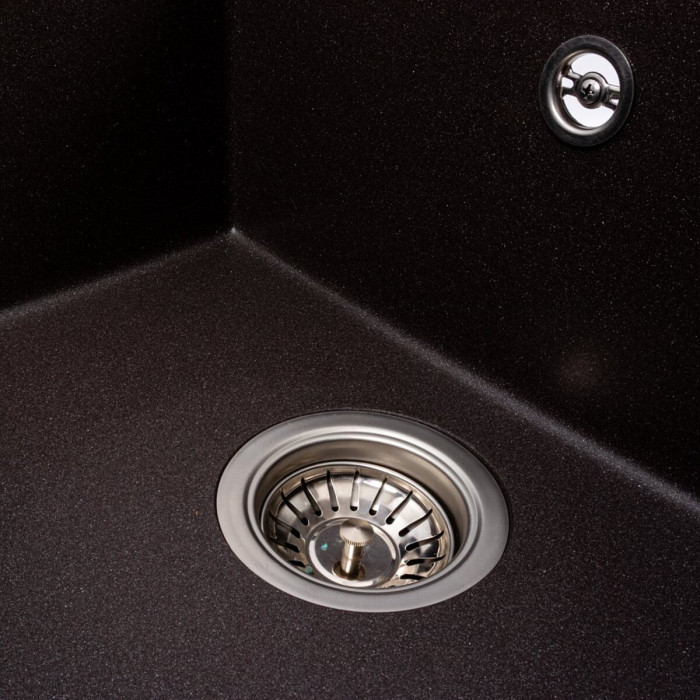 Valeso Cripta 6550 grenadine - granite kitchen sink 65 by 50 cm with wing