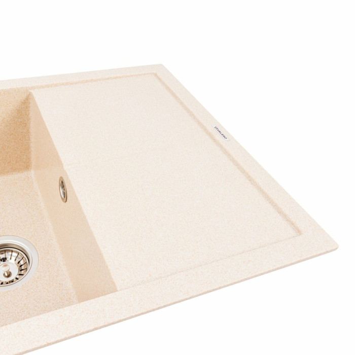 Valeso Cripta 6550 safari — 65×50 cm inset quartz sink with drainer