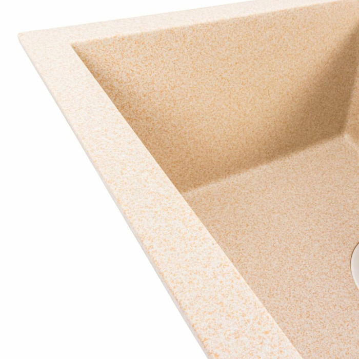 Valeso Cripta 6550 safari — 65×50 cm inset quartz sink with drainer