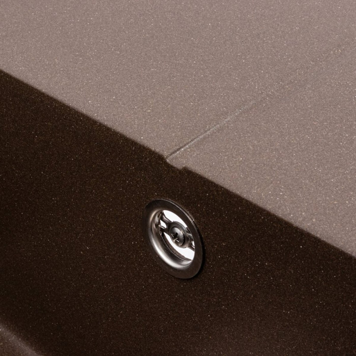 Valeso Cripta 6550 dark rock - rectangular inset composite sink 65 cm