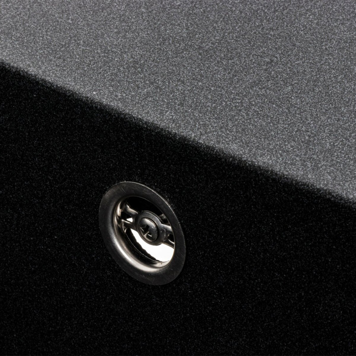 Valeso Cube 7850 carbon – 78 cm rectangular kitchen sink with rounded corners; composite based on natural quartz