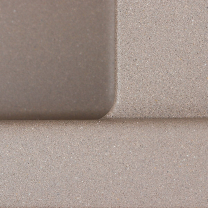 Valeso Cube 7850 dune – kitchen sink made of artificial stone (quartz base), 78/50 cm, with rounded corners and a matte surface