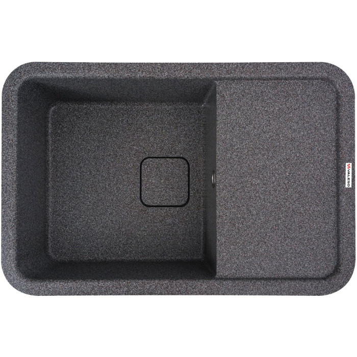 Valeso Cube 7850 mix – rectangular sink with rounded corners, 78 cm wide; inset installation on a kitchen countertop
