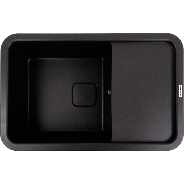 Valeso Cube 7850 morion – original inset kitchen sink made of quartz with polyester resin; with a dish drying platform