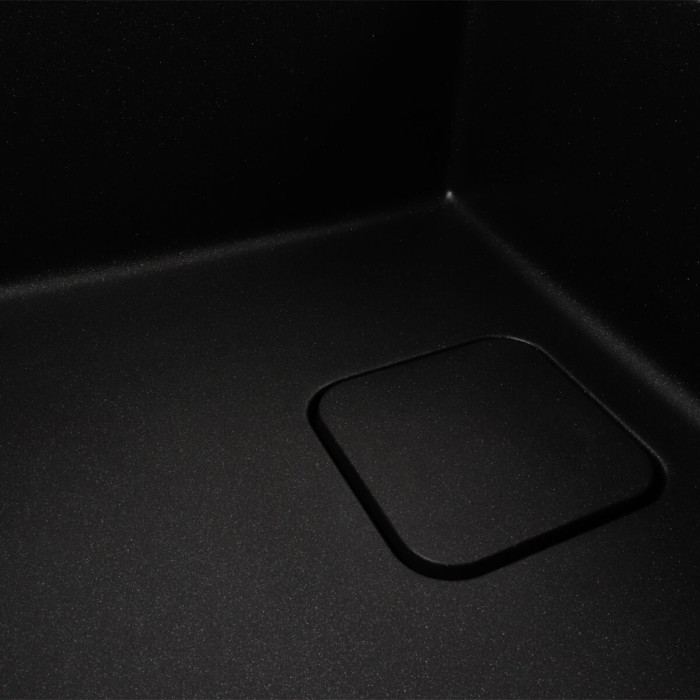 Valeso Cube 7850 morion – original inset kitchen sink made of quartz with polyester resin; with a dish drying platform