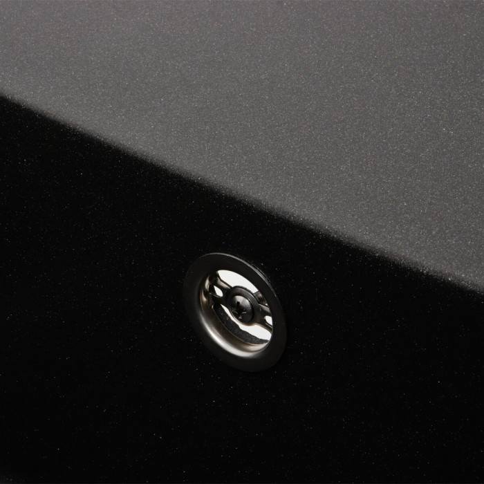 Valeso Cube 7850 morion – original inset kitchen sink made of quartz with polyester resin; with a dish drying platform