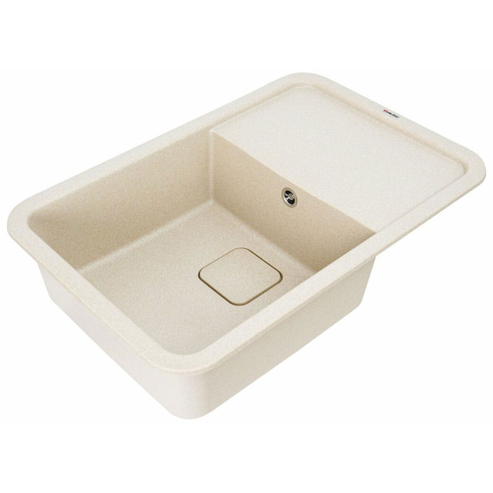 Valeso Cube 7850 safari with a dish drying platform; sink made of composite material based on natural quartz