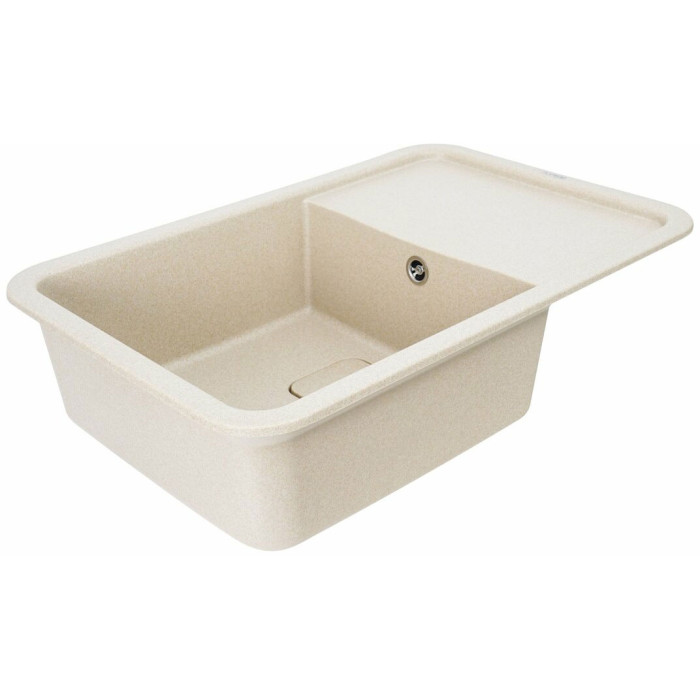 Valeso Cube 7850 safari with a dish drying platform; sink made of composite material based on natural quartz
