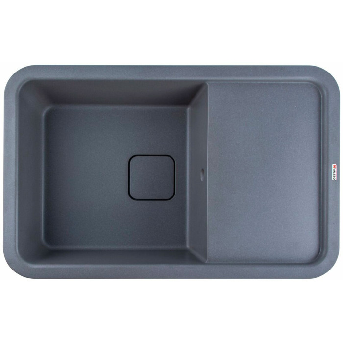 Valeso Cube 7850 monsoon grey – 78 cm wide inset kitchen sink; rectangular shape with rounded corners