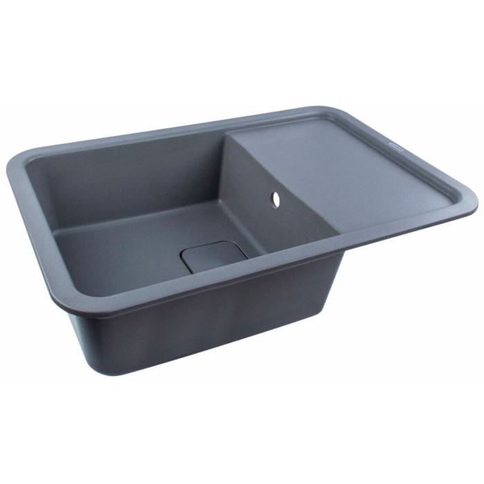Valeso Cube 7850 monsoon grey – 78 cm wide inset kitchen sink; rectangular shape with rounded corners