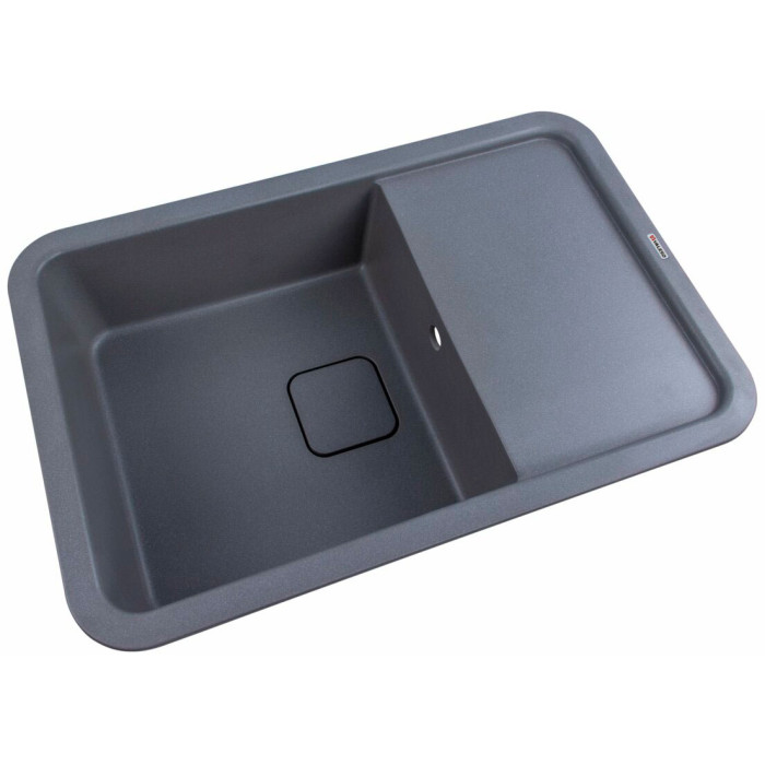 Valeso Cube 7850 monsoon grey – 78 cm wide inset kitchen sink; rectangular shape with rounded corners