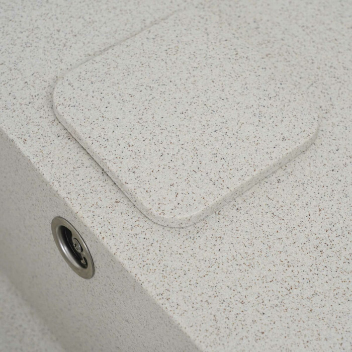 Valeso Cube 7850 topaz – 78/50 cm rectangular kitchen sink with rounded corners and a concealed drain